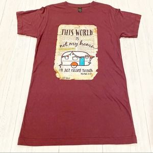 This World Is Not My Home Verse Hebrews 13:14 His Word T-Shirt NEW Large